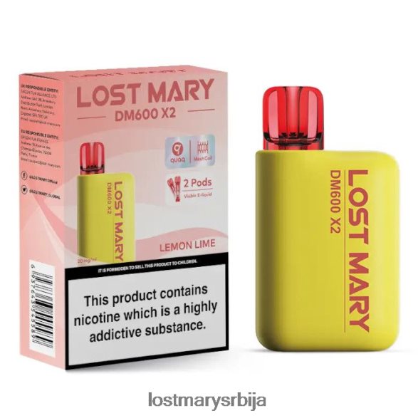 Lost Mary Puffs- лост Мари дм600 к2 вапе за једнократну употребу лимун лимете FRVFV4194