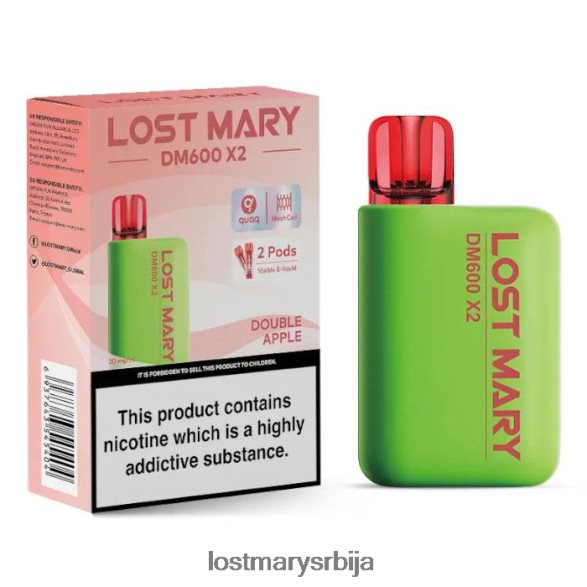 Lost Mary Vape- лост Мари дм600 к2 вапе за једнократну употребу дупла јабука FRVFV4191